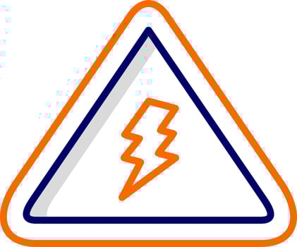 Electrical Danger Sign Vector Icon