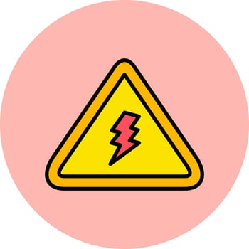 Electrical Danger Sign Vector Icon