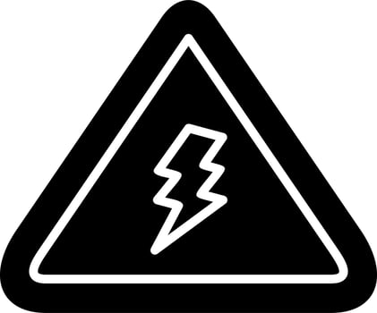 Electrical Danger Sign Vector Icon