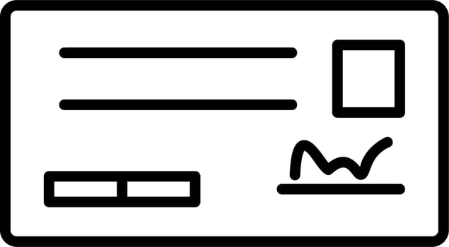 Cheque Vector Icon