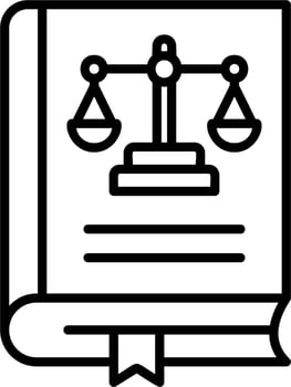 Law Book Vector Icon