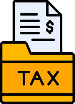 Tax Folder Vector Icon