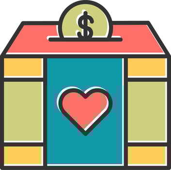 Charity Box Vector Icon