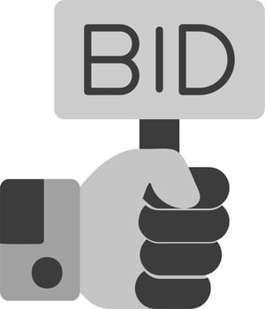 Bid Vector Icon