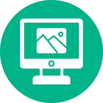 Computer Gallery Icon vector