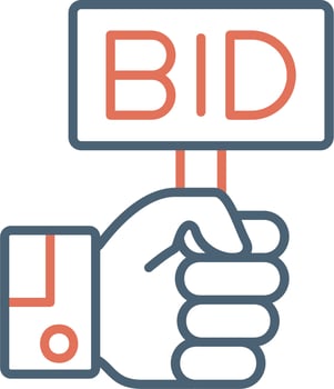 Bid Vector Icon
