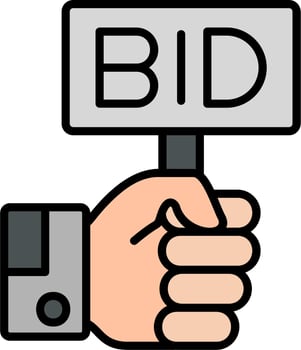 Bid Vector Icon