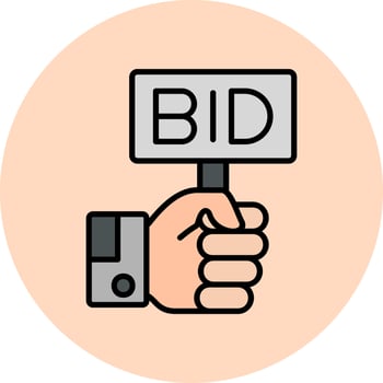 Bid Vector Icon