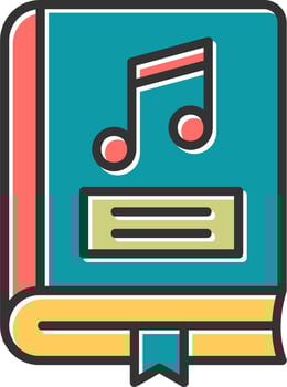 Music Book Vector Icon