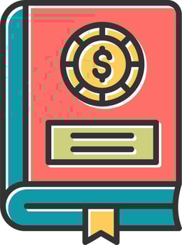 Financial Book Vector Icon