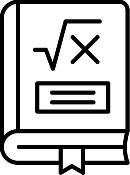 Maths Book Vector Icon