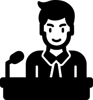 Man Conference Vector Icon