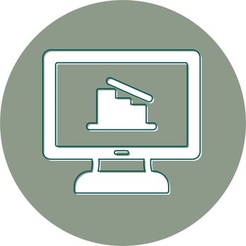 Online Data Analytics Vector Icon