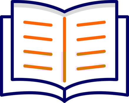 Open Book Vector Icon