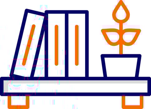 Bookshelf Vector Icon