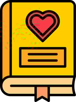 Romance Book Vector Icon