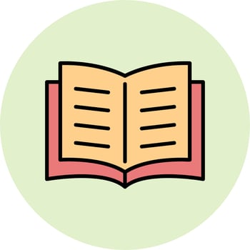 Open Book Vector Icon
