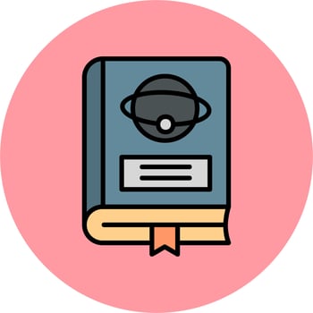 Astronomy Book Vector Icon