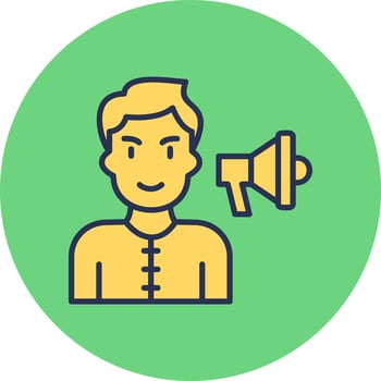 Men Protest Vector Icon