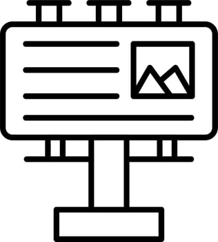 Billboard Vector Icon