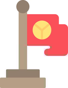 Peace Flag Vector Icon