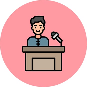 Press Conference Vector Icon