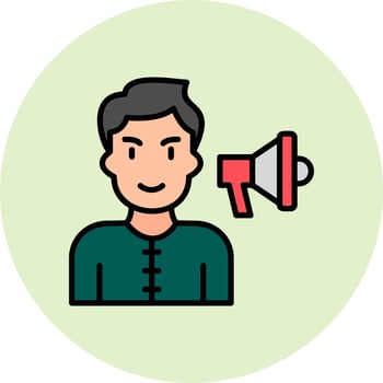 Men Protest Vector Icon