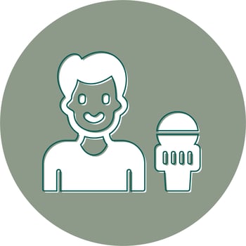 News reporter Vector Icon