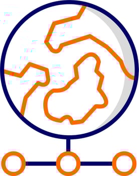 World Grid Vector Icon