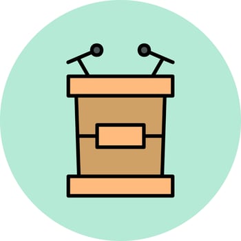 Tribune Vector Icon