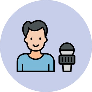News reporter Vector Icon