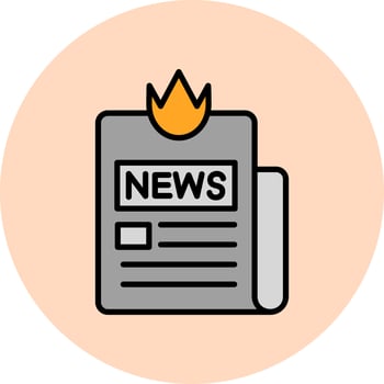 Breaking News Vector Icon