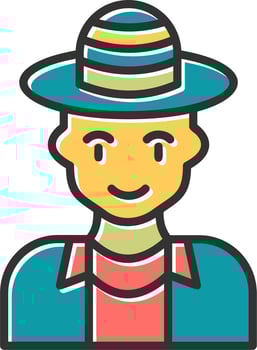 Tourist man Vector Icon