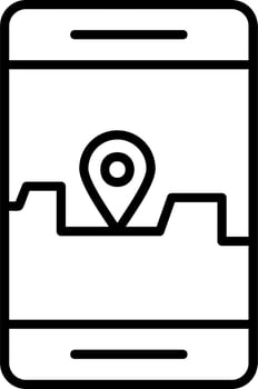 Smartphone Gps Vector Icon
