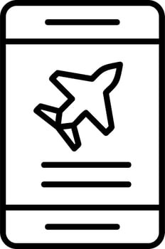 Plane Ticket booking Vector Icon