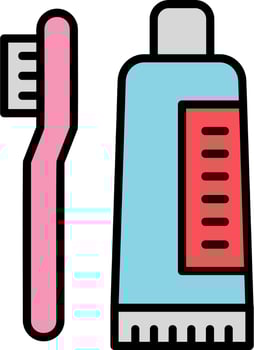 Tooth Cleaning Vector Icon