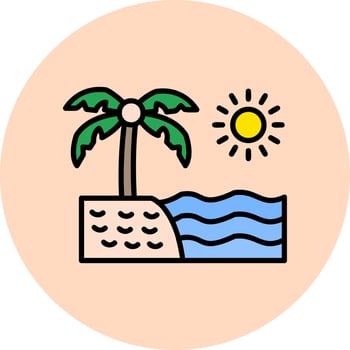Beach Vector Icon
