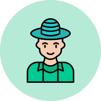 Tourist man Vector Icon