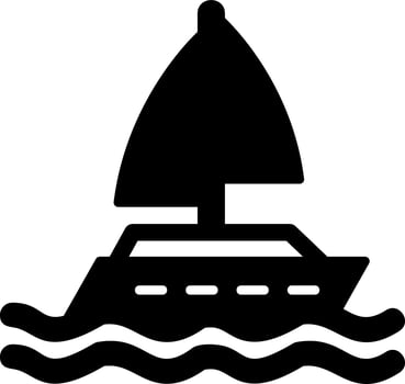 Sail Boat Icon vector