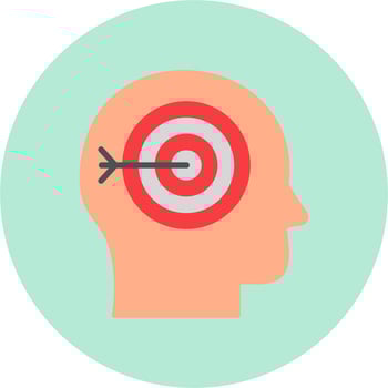 Goal concept icon vector
