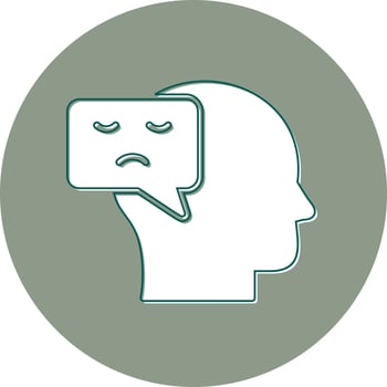 Negative Thinking Vector Icon
