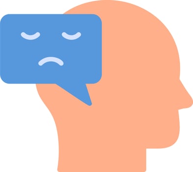 Negative Thinking Vector Icon