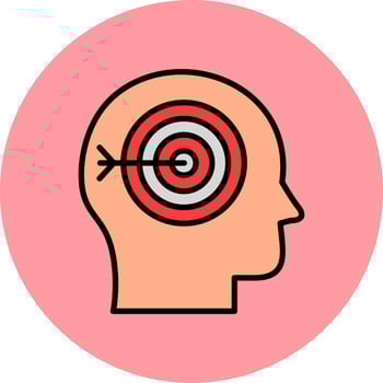 Goal concept icon vector