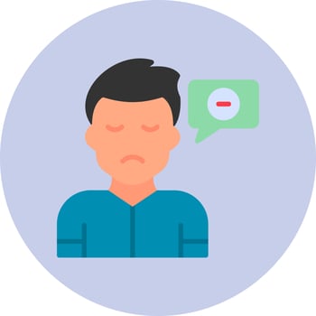 Negative Thinking Vector Icon