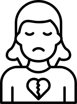 Broken Heart Vector Icon