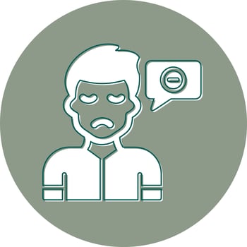 Negative Thinking Vector Icon