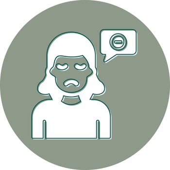Negative Thinking Vector Icon