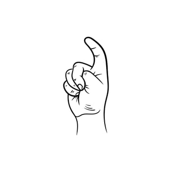 Letter x gesture hand illustration creative design vector