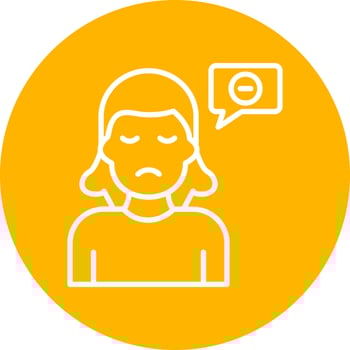 Negative Thinking Vector Icon