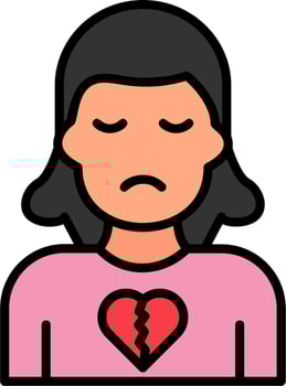 Broken Heart Vector Icon